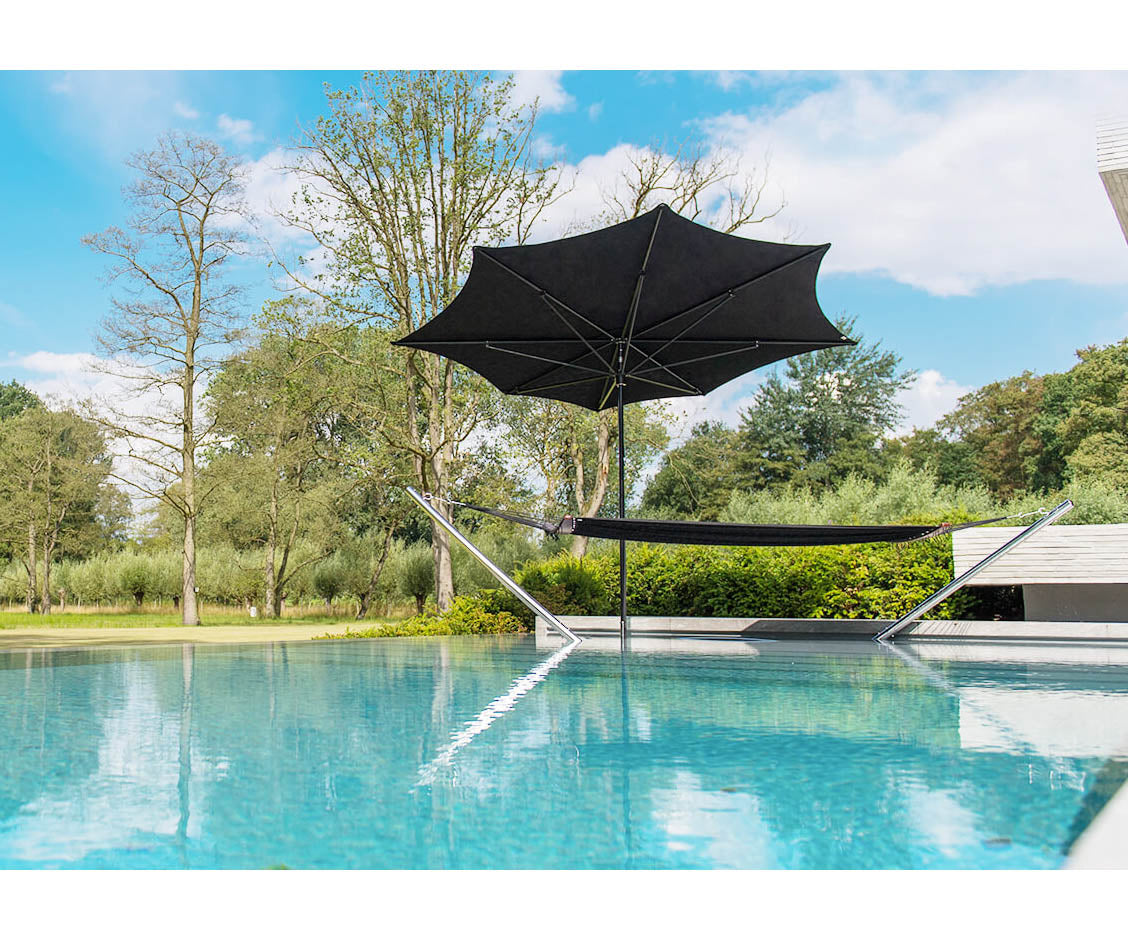 Contemporary Tuuci Ocean Master Razor Umbrella with asymmetrical canopy Casa Design Group