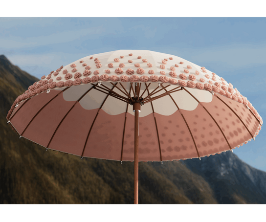 Tuuci Ombré Blossom Bolero Umbrella with hand-tufted outdoor blossoms – Casa Design Group