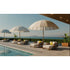Modern outdoor Bolero parasol by Tuuci featuring curved ribs and titanium mast – Casa Design Group