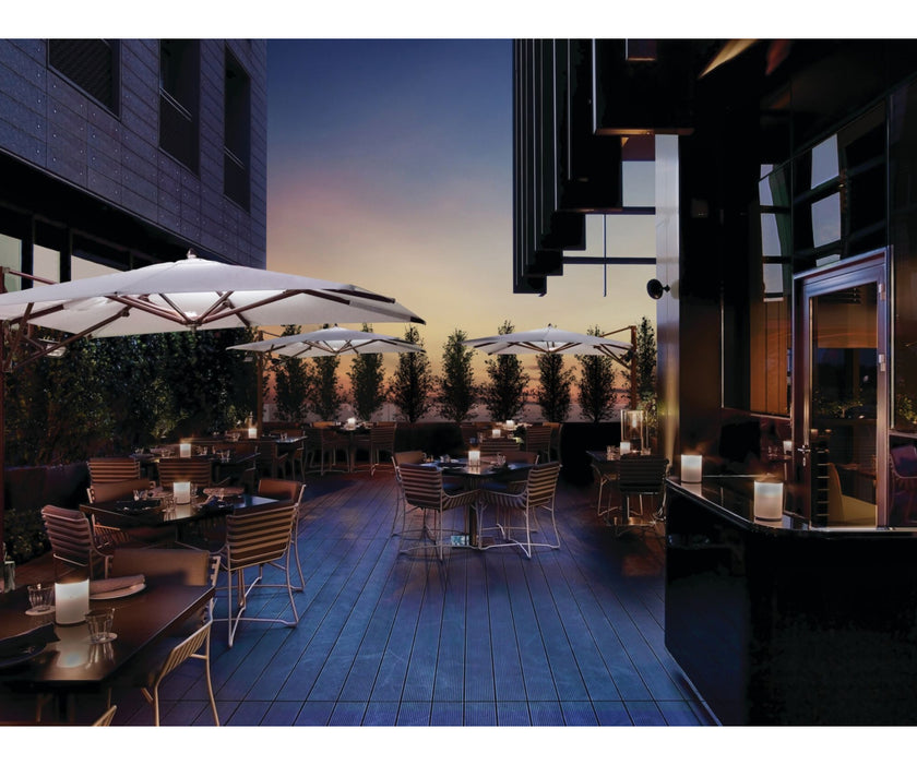 Durable marine-grade cantilever parasol by Tuuci – Casa Design Group
