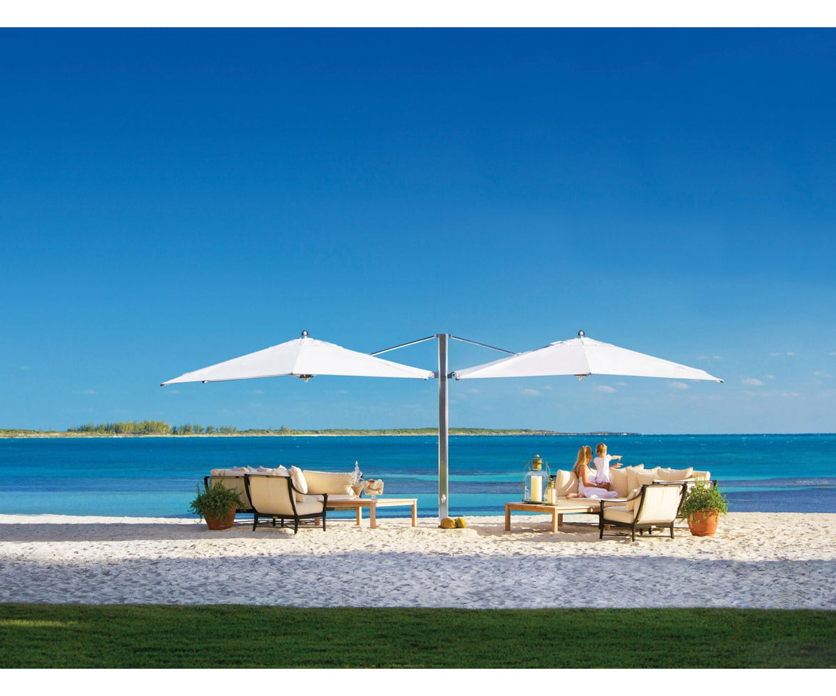 Luxury dual parasol by Tuuci with elegant marine-grade design – Casa Design Group