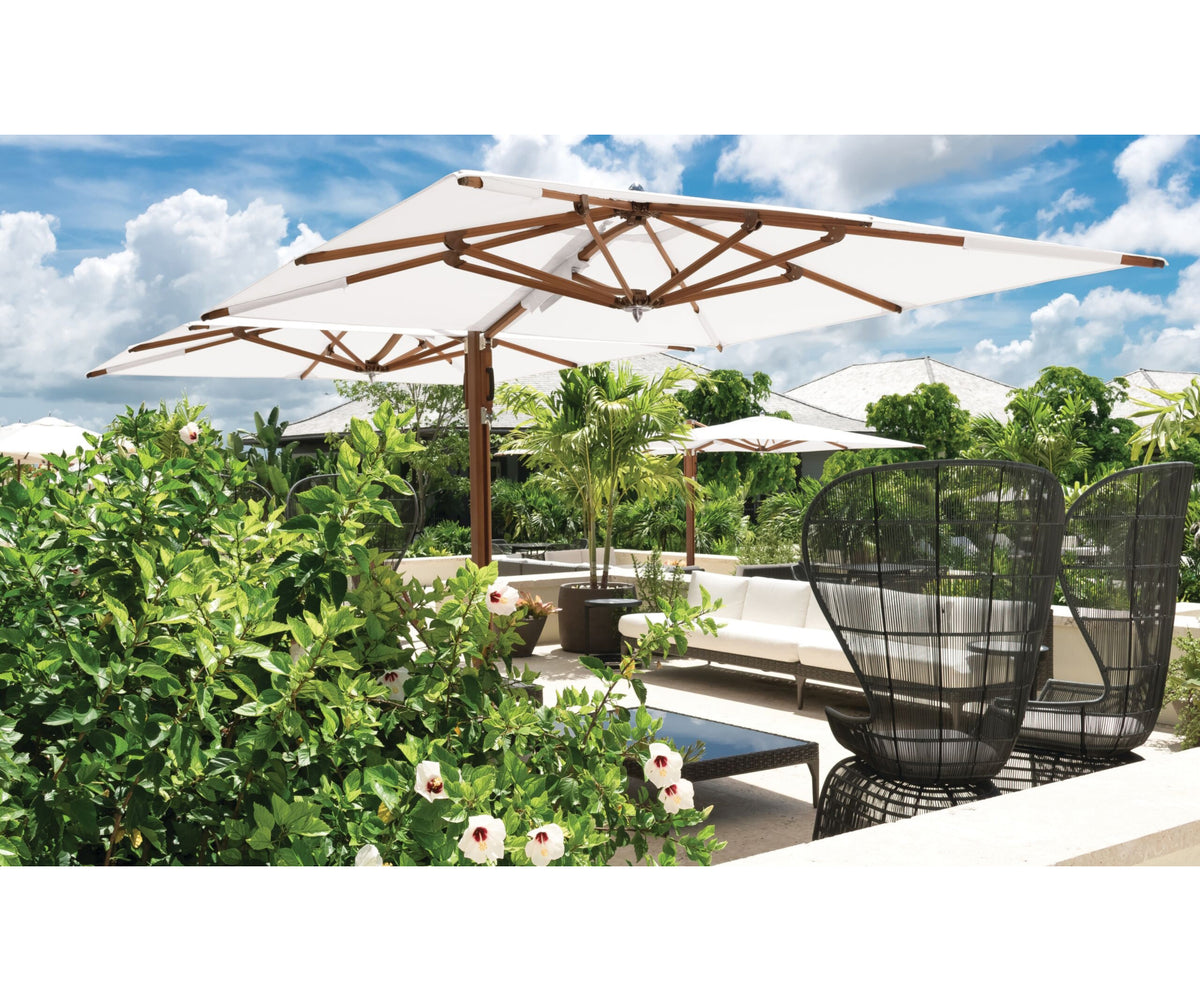 Luxury dual parasol by Tuuci with elegant marine-grade design – Casa Design Group