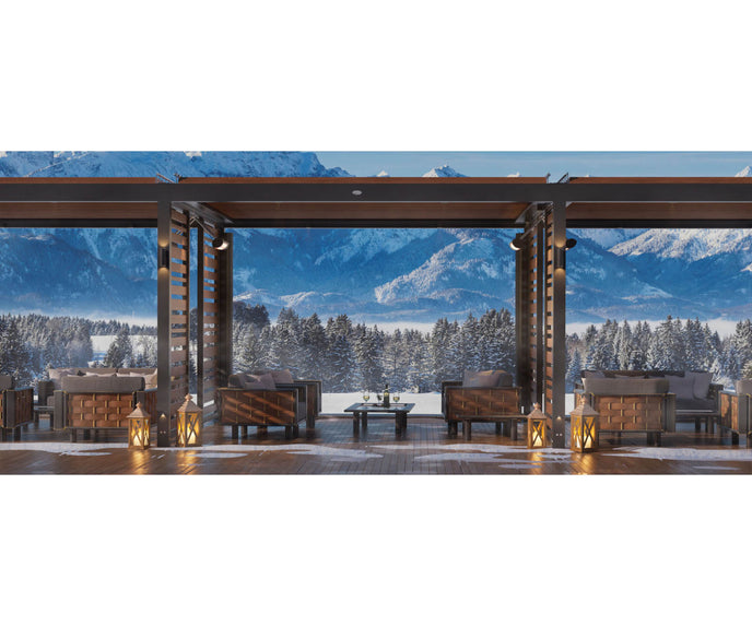 Luxury Tuuci Solanox Pergola with customizable walls and lighting Casa Design Group