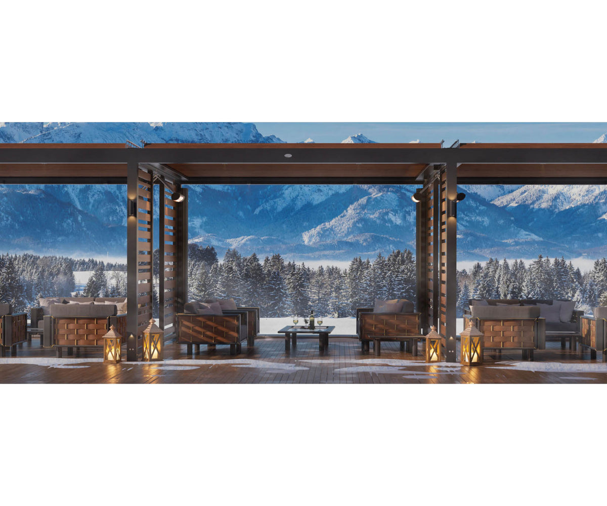 Luxury Tuuci Solanox Pergola with customizable walls and lighting Casa Design Group