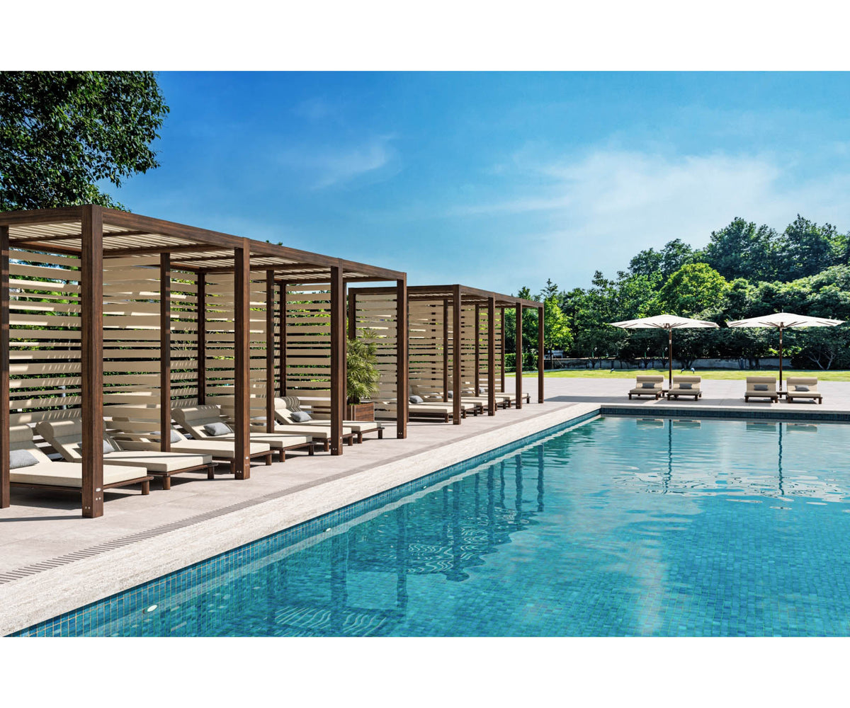 Luxury Tuuci Solanox Pergola with customizable walls and lighting Casa Design Group