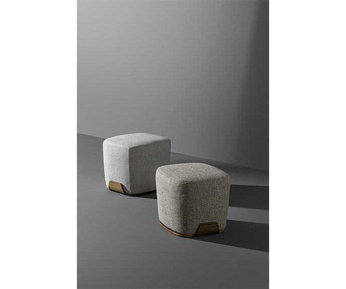 Olos elegant upholstered pouf by Mauro Lipparini | Casa Design Group