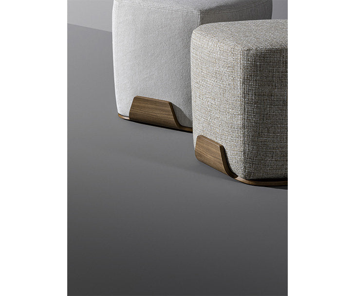 Olos elegant upholstered pouf by Mauro Lipparini | Casa Design Group