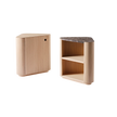 Omar Nightstand by Meridiani with sculptural triangular design and marble top Casa Design Group