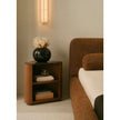Omar Nightstand by Meridiani with sculptural triangular design and marble top Casa Design Group