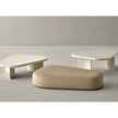 Onda High Coffee Table by Alexandra with an organic lacquered top and sculptural steel bases.