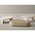 Onda High Coffee Table by Alexandra with an organic lacquered top and sculptural steel bases.
