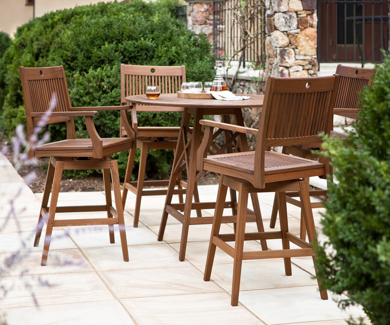 Opal Swivel Hi Dining Armchair | Jensen Outdoor