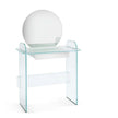 Opalina Toeletta glass vanity with mirror by Cristina Celestino for Tonelli Design | Casa Design Group