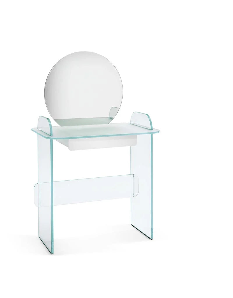 Opalina Toeletta glass vanity with mirror by Cristina Celestino for Tonelli Design | Casa Design Group