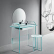 Opalina Toeletta glass vanity with mirror by Cristina Celestino for Tonelli Design | Casa Design Group