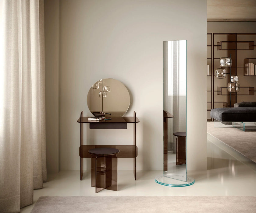 Opalina Toeletta glass vanity with mirror by Cristina Celestino for Tonelli Design | Casa Design Group
