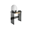 Opalina Toeletta glass vanity with mirror by Cristina Celestino for Tonelli Design | Casa Design Group