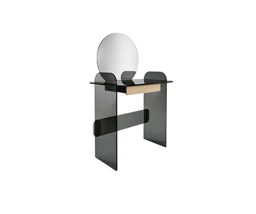 Opalina Toeletta glass vanity with mirror by Cristina Celestino for Tonelli Design | Casa Design Group