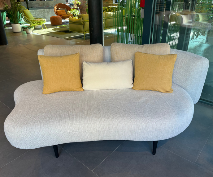 High End Curved Cream Organix Outdoor Lounge Sectional by Royal Botania Casa Design Group Boston 