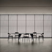 Ori Dining Chair with curved solid wood backrest, integrated armrests and woven cord or upholstered seat by Rimadesio | Casa Design Group