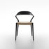 Ori Dining Chair with curved solid wood backrest, integrated armrests and woven cord or upholstered seat by Rimadesio | Casa Design Group