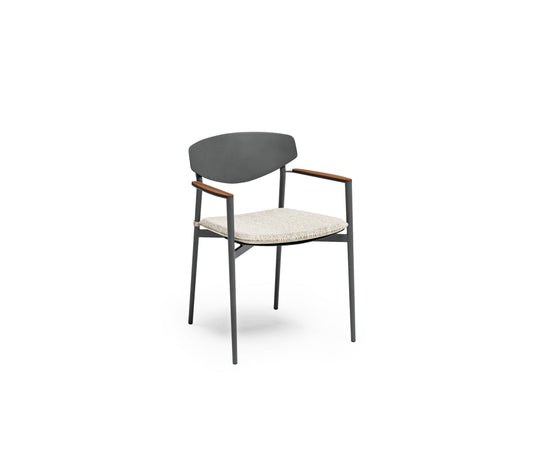 Luxury Origami Dining Chair by Atmosphera with Teak Armrests Casa Design Group