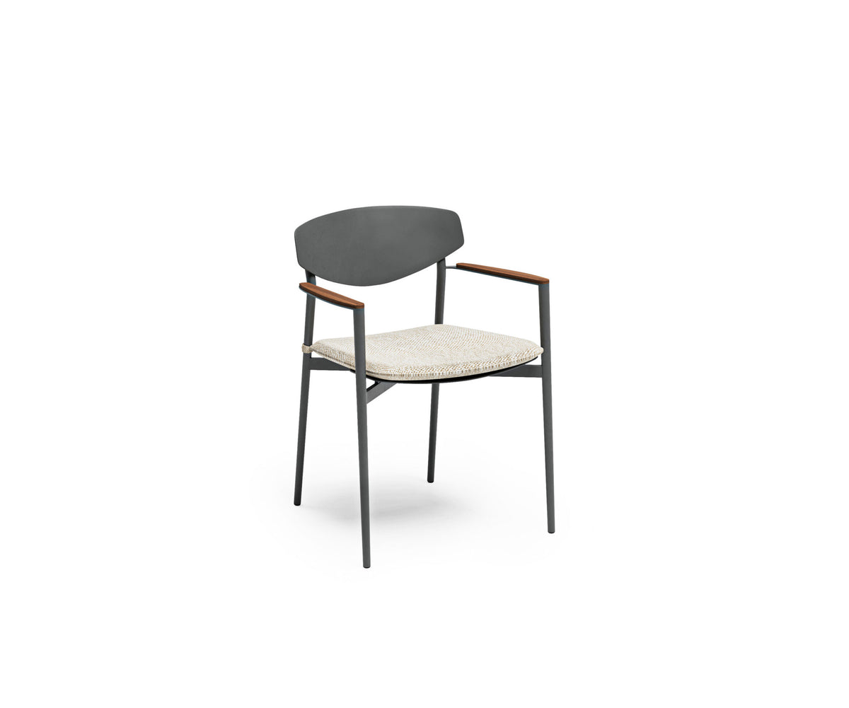 Luxury Origami Dining Chair by Atmosphera with Teak Armrests Casa Design Group