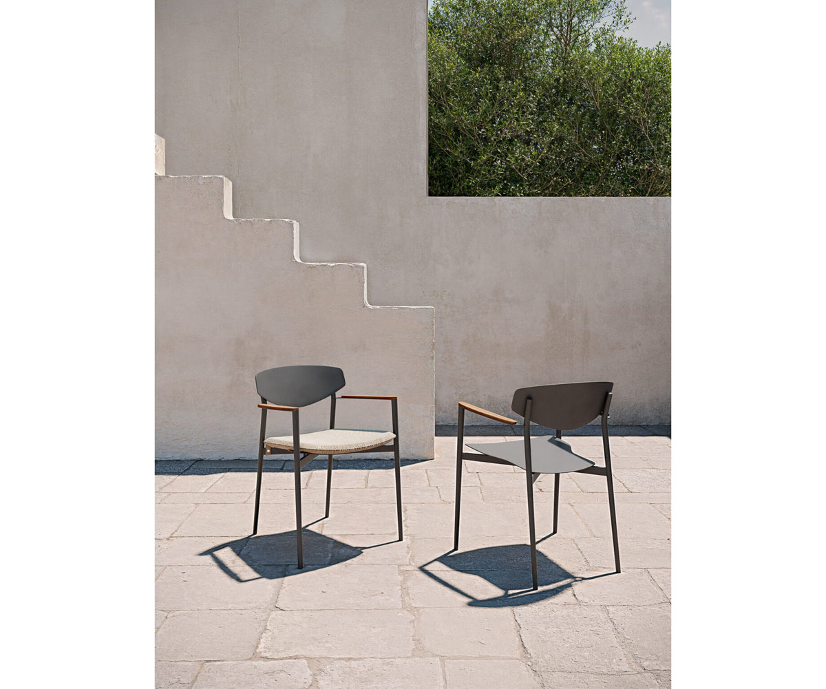 Luxury Origami Dining Chair by Atmosphera with Teak Armrests Casa Design Group