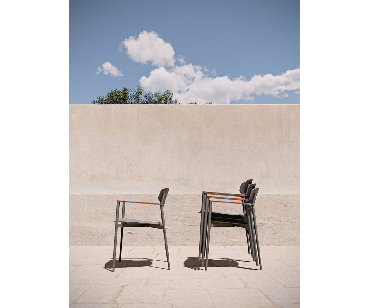 Luxury Origami Dining Chair by Atmosphera with Teak Armrests Casa Design Group