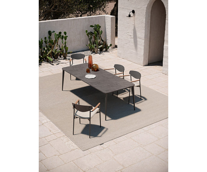 Luxury Origami Dining Chair by Atmosphera with Teak Armrests Casa Design Group
