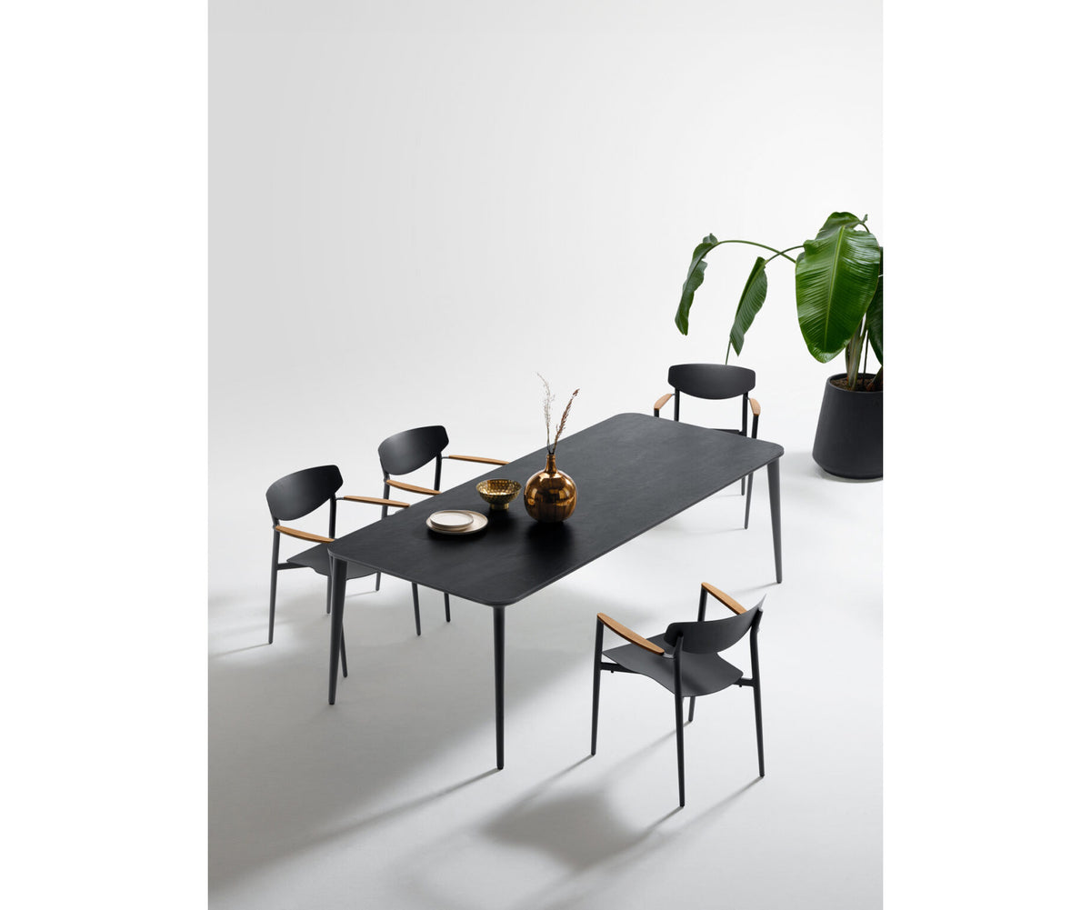 Luxury Origami Dining Chair by Atmosphera with Teak Armrests Casa Design Group