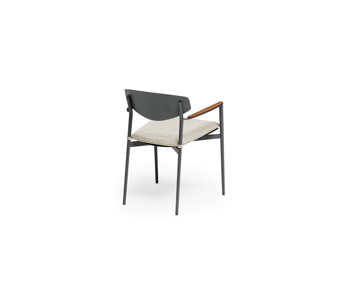 Luxury Origami Dining Chair by Atmosphera with Teak Armrests Casa Design Group