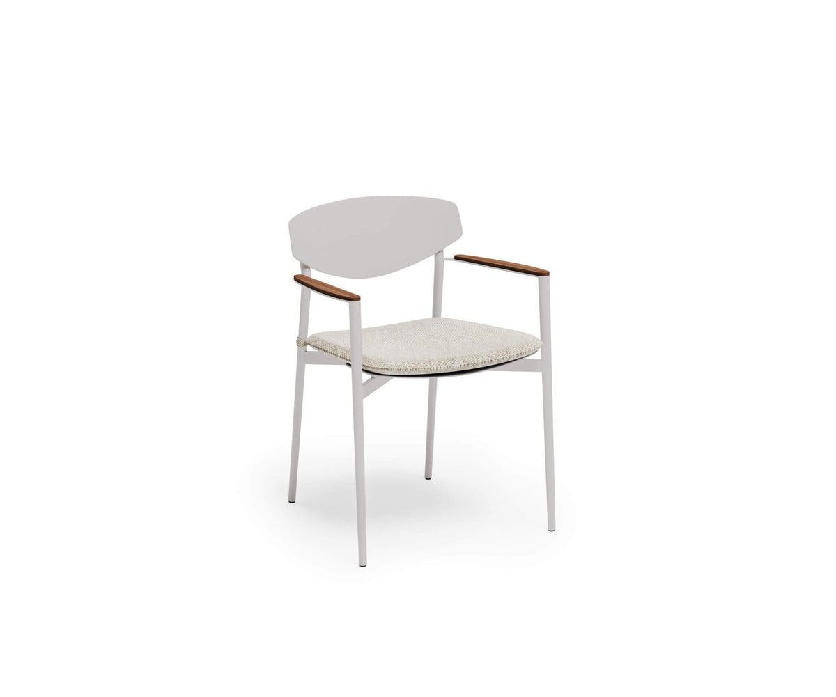 Luxury Origami Dining Chair by Atmosphera with Teak Armrests Casa Design Group