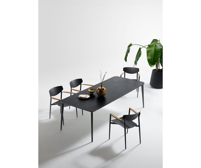 Modern Origami Outdoor Dining Table with Gres Top Casa Design Group