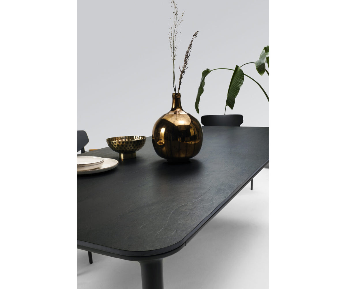Modern Origami Outdoor Dining Table with Gres Top Casa Design Group