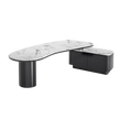 Oscar Contemporary Desk with Integrated Side Cabinet by CPRN Homood | Casa Design Group