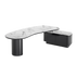 Oscar Contemporary Desk with Integrated Side Cabinet by CPRN Homood | Casa Design Group
