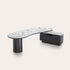 Oscar Contemporary Desk with Integrated Side Cabinet by CPRN Homood | Casa Design Group