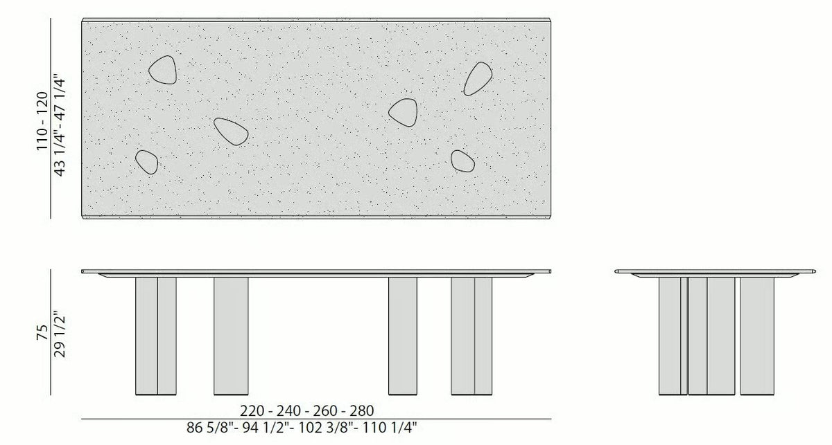High End Oswood Table by Porada Casa Design Group