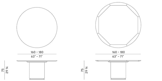 High End Anfora Otab Table by Potocco Casa Design Group