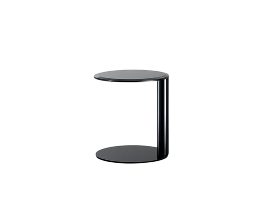 Oto Mini C Table with Beveled Glass Top and Lacquered Metal Base by Gallotti&Radice | Casa Design Group