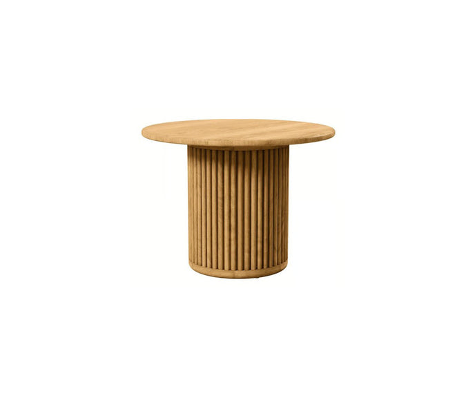 Otto fluted teak side table by Marc Merckx for Tribù | Casa Design Group