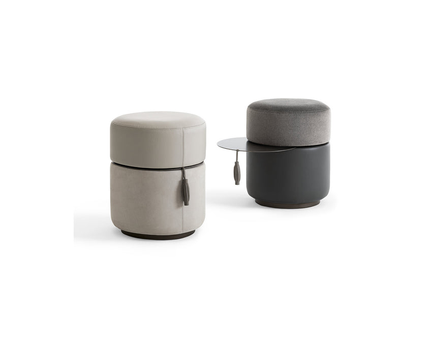 Otto multifunctional pouf with hidden swivel table by Giorgetti | Casa Design Group