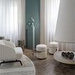 Otto multifunctional pouf with hidden swivel table by Giorgetti | Casa Design Group