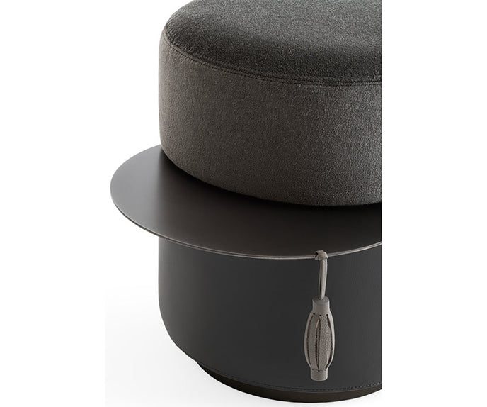 Otto multifunctional pouf with hidden swivel table by Giorgetti | Casa Design Group