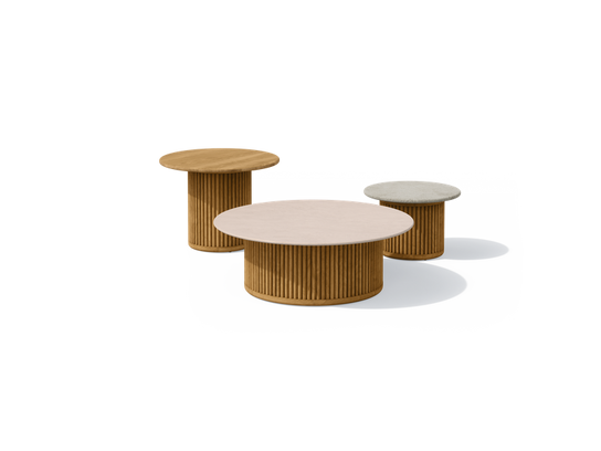 Otto sculptural outdoor side table by Marc Merckx for Tribù | Casa Design Group