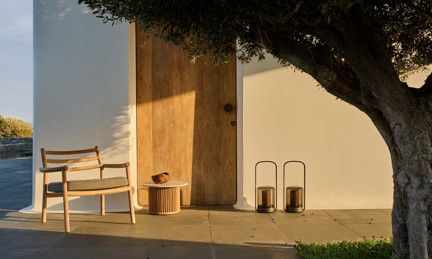 Otto sculptural outdoor side table by Marc Merckx for Tribù | Casa Design Group