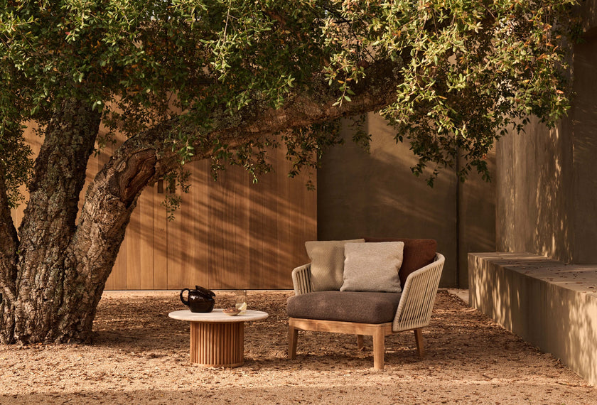 Otto sculptural outdoor side table by Marc Merckx for Tribù | Casa Design Group