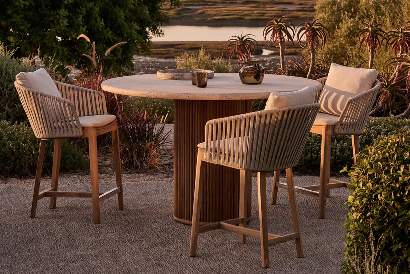 Otto sculptural round bar table by Marc Merckx for Tribù | Casa Design Group