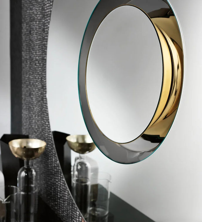 Ozma Round Mirror by Viola Tonucci for Tonelli Design | Casa Design Group